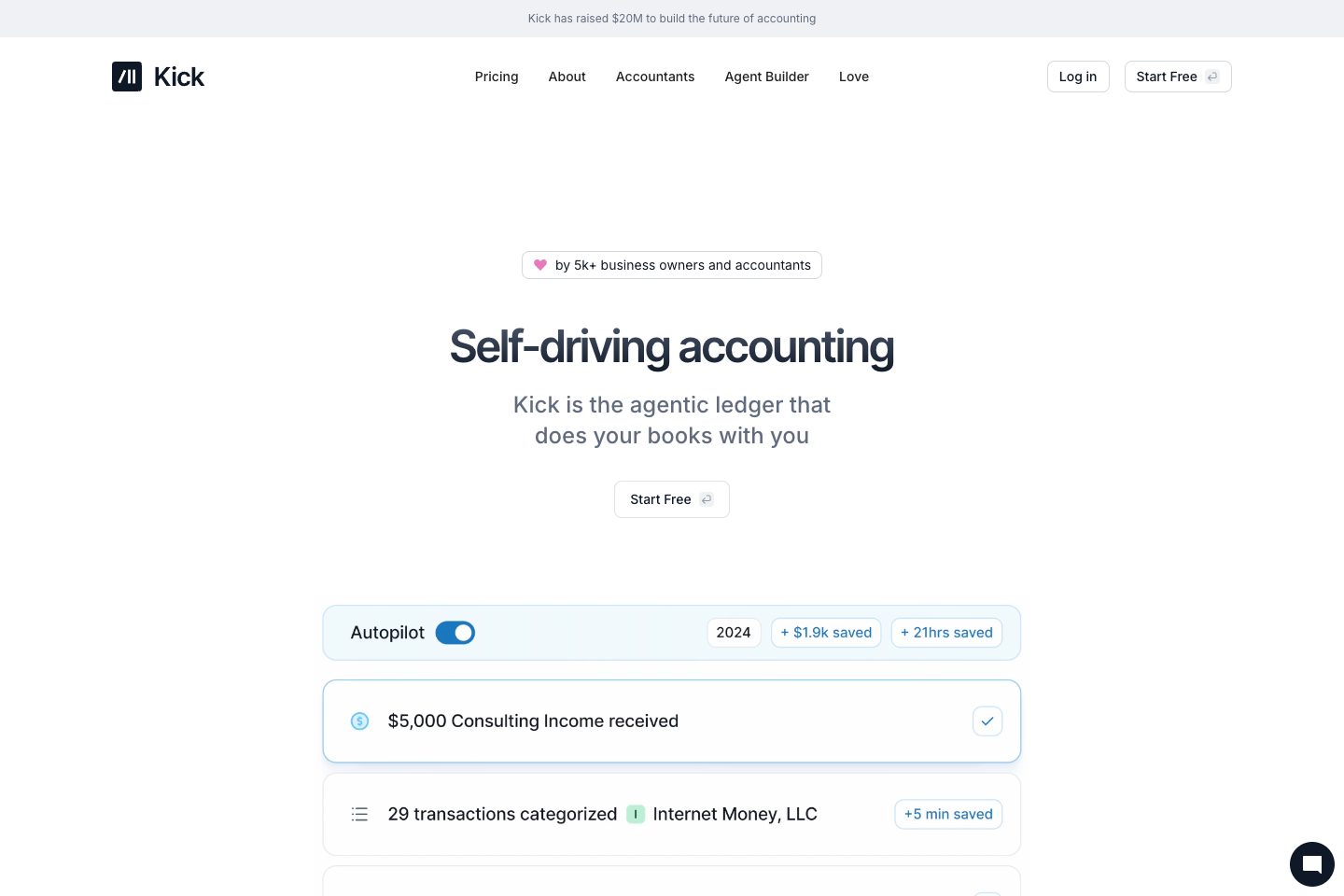 Интерфейс Kick: автопилот категоризации транзакций